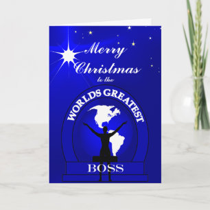 Boss Weltbest Christmas Custom Verse Feiertagskarte
