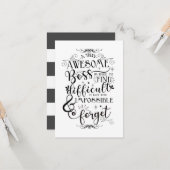 Boss-Wertkarte Karte (Vorderseite/Rückseite Beispiel)