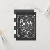 Boss-Wertkarte Karte (Vorderseite/Rückseite Beispiel)