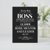 Boss-Wertkarte Karte (Stehend Vorderseite)