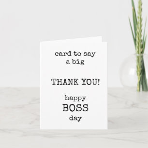 Boss Wertkarte, Minimalistisch, vielen Dank Karte