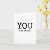 Boss Wertschätzung, Beste Boss Minimalistische typ Karte (Gelbe Blume)