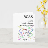 Boss Wertschätzung, bestes Chaos-Koordinator-Auto Karte (Gelbe Blume)