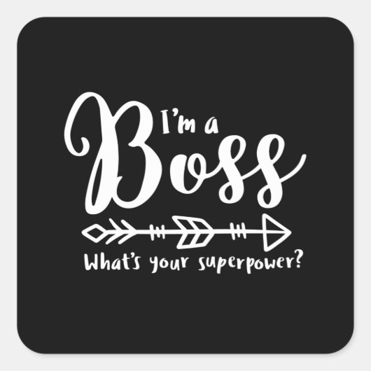 Boss Wertschätzung, Bosses Day, Bossetag Quadratischer Aufkleber (Vorderseite)