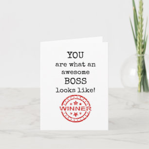 Boss Wertschätzung, Danke Boss Card Karte
