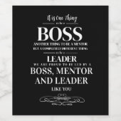 Boss Wertschätzung Woche Mentor, Leiter Weinetikett (Einzelnes Label)