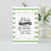 Boss-Wertungswoche Karte (Stehend Vorderseite)