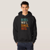 Boss Wife Since 1973 50th wedding anniversary Hoodie (Vorne ganz)