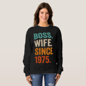 Boss Wife Since 1975 48th wedding anniversary Sweatshirt (Vorne ganz)