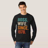Boss Wife Since 1978 45th wedding anniversary T-Shirt (Vorne ganz)