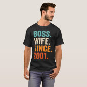 Boss Wife Since 2001 22nd wedding anniversary T-Shirt (Vorne ganz)