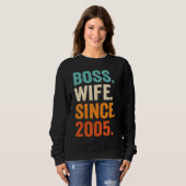 Boss Wife Since 2005 18th wedding anniversary Sweatshirt (Vorne ganz)