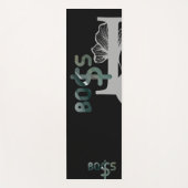 BOSS Yoga Mat Abstrakt Art Black Green Emerald Yogamatte (Vorderseite)