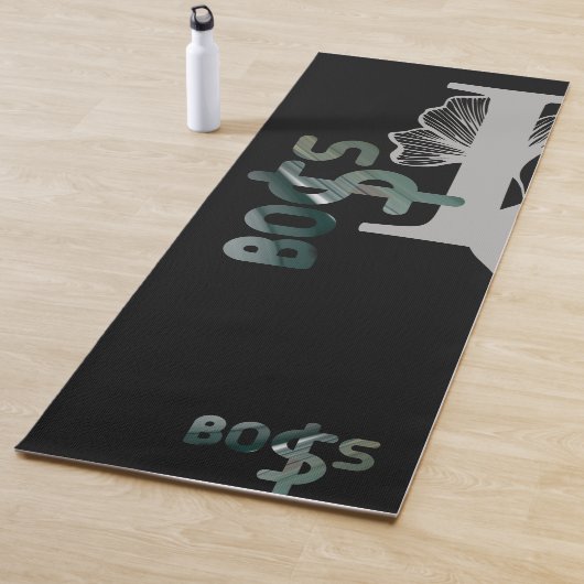 BOSS Yoga Mat Abstrakt Art Black Green Emerald Yogamatte (Beispiel)