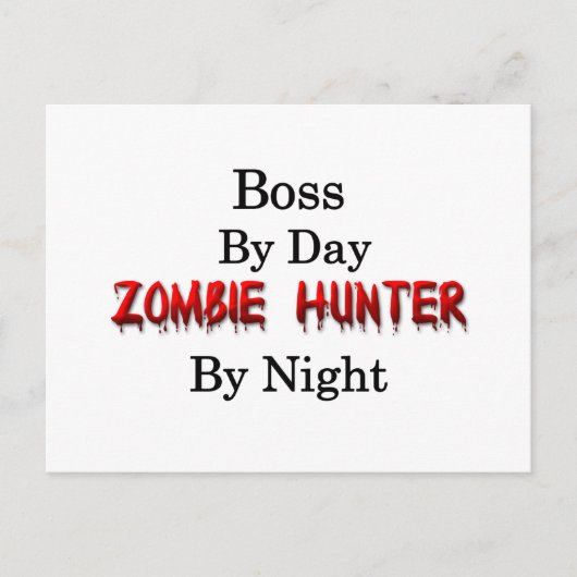 Boss/Zombie Hunter Postkarte (Vorderseite)