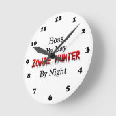 Boss/Zombie Hunter Runde Wanduhr (Winkel)