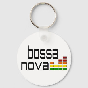 Bossa Nova-Musik mit Stereoentzerrer Schlüsselanhänger