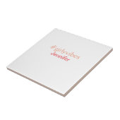 Bossbabe hashtag hellrosa hinzufügen Name Mädchen- Fliese (Seite)