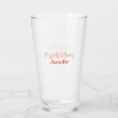 Bossbabe hashtag hellrosa hinzufügen Name Mädchen- Glas (Rückseite)