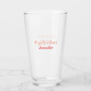 Bossbabe hashtag hellrosa hinzufügen Name Mädchen- Glas