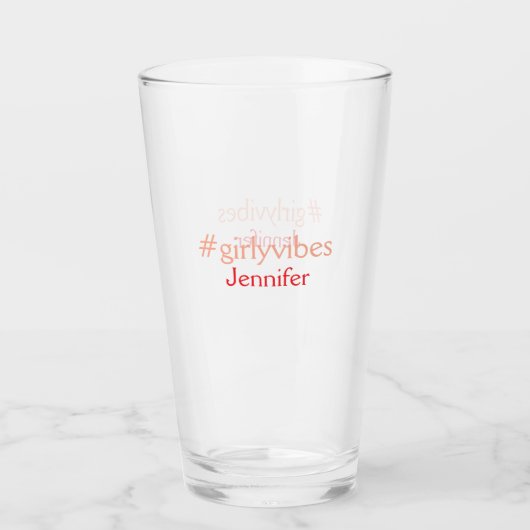 Bossbabe hashtag hellrosa hinzufügen Name Mädchen- Glas (Vorderseite)