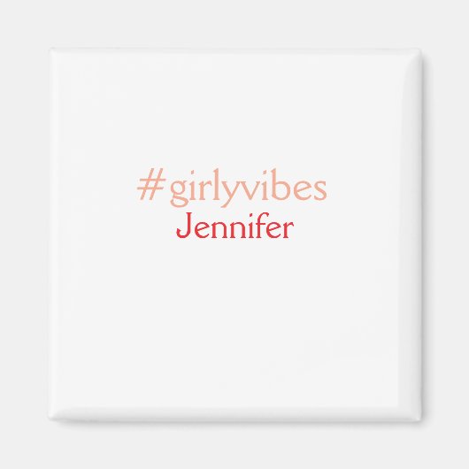 Bossbabe hashtag hellrosa hinzufügen Name Mädchen- Magnet (Vorne)