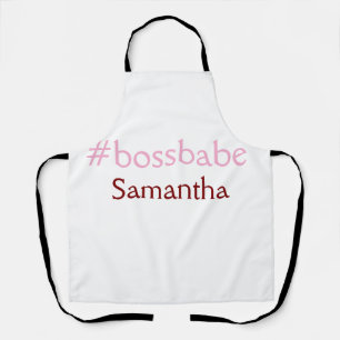 Bossbabe hashtag hellrosa hinzufügen Name Mädchen- Schürze