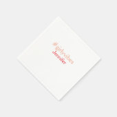 Bossbabe hashtag hellrosa hinzufügen Name Mädchen- Serviette (Ecke)