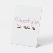 Bossbabe hashtag hellrosa hinzufügen Name Mädchen-