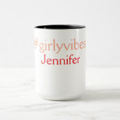 Bossbabe hashtag hellrosa hinzufügen Name Mädchen- Tasse (Zentrum)
