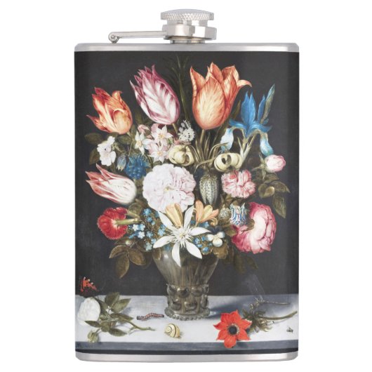 Bosschaert Blume im Glasbarock Flachmann (Vorderseite)