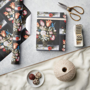 Bosschaert Blume im Glasbarock Geschenkpapier