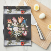 Bosschaert Blume im Glasbarock Geschirrtuch (Viertel Falte)