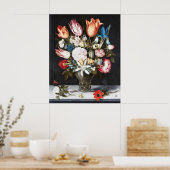Bosschaert Blume im Glasbarock Poster (Küche)