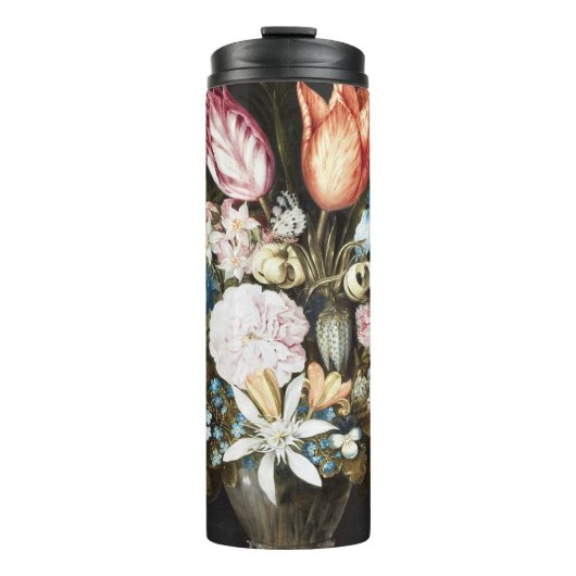 Bosschaert Blume im Glasbarock Thermosbecher (Vorderseite)