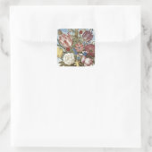 Bosschaert Blume Quadratischer Aufkleber (Tasche)