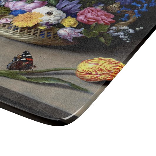 Bosschaert Blume Still Life Insekten Holländische Schneidebrett (Ecke)