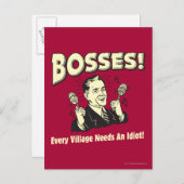 Bosse: Jedes Dorf braucht einen Idiot Postkarte (Vorne/Hinten)