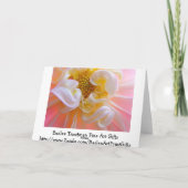 Bosses Cards Pink Dahlia Blume Happy Boss Day! Karte (Rückseite)