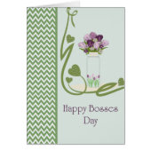 Bosses Day Card mit einem Container Hübscher Tulip (Vorne)