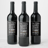 Bosses Wine Label Boss Wertsteigerung Tag oder Woc Weinetikett (Flaschen)