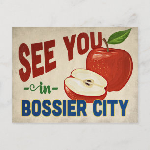 Bossier City Louisiana Apfel - Vintage Reise Postkarte