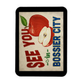 Bossier City Louisiana Apple - Vintage Reise Magnet (Vertikal)