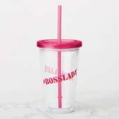 #Bosslady - Fun Girlpower Quote Acryltrinkbecher (Vorderseite)