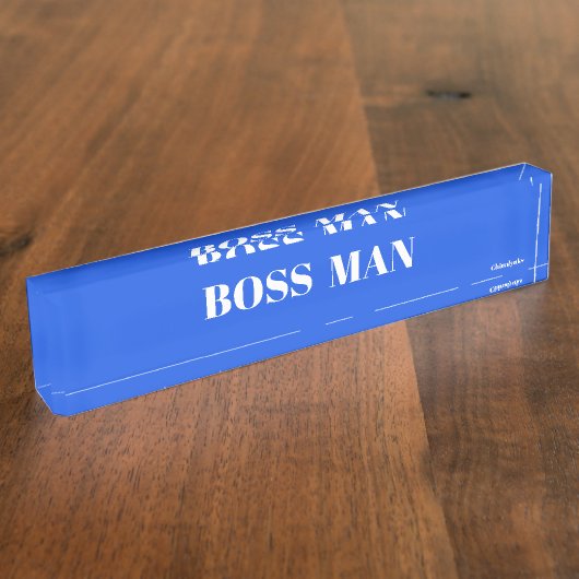 BOSSMAN Desk Namplate Namensplakette (Seite)