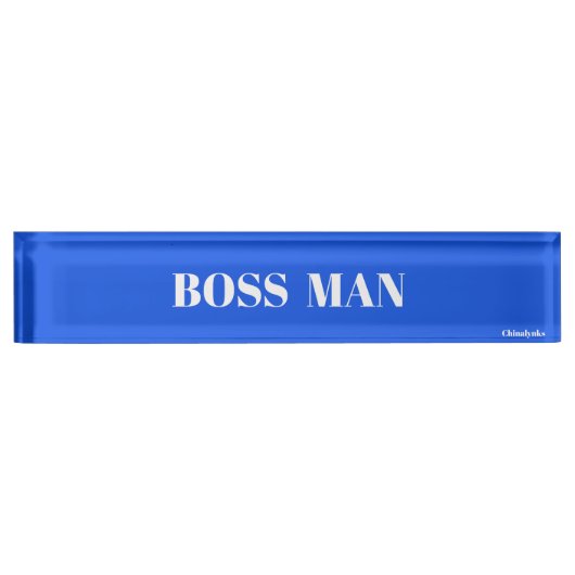 BOSSMAN Desk Namplate Namensplakette (Vorderseite)