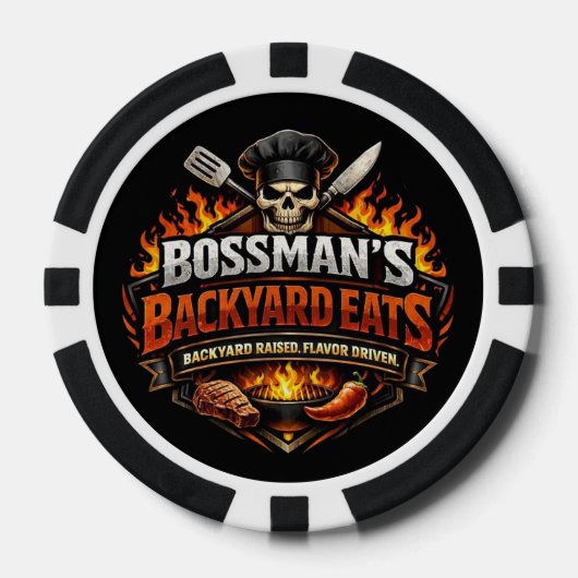 Bossmans Hinterhof-Essen Pokerchips (Vorderseite)