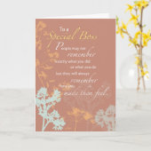 Boss's Day Brown, Wildblumen Silhouette, Apprecia Karte (Gelbe Blume)