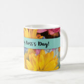 Boss's Day Danke Gerbera Daisies Kaffeetasse (VorderseiteRechts)