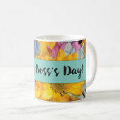 Boss's Day Danke Gerbera Daisies Kaffeetasse (VorderseiteRechts)